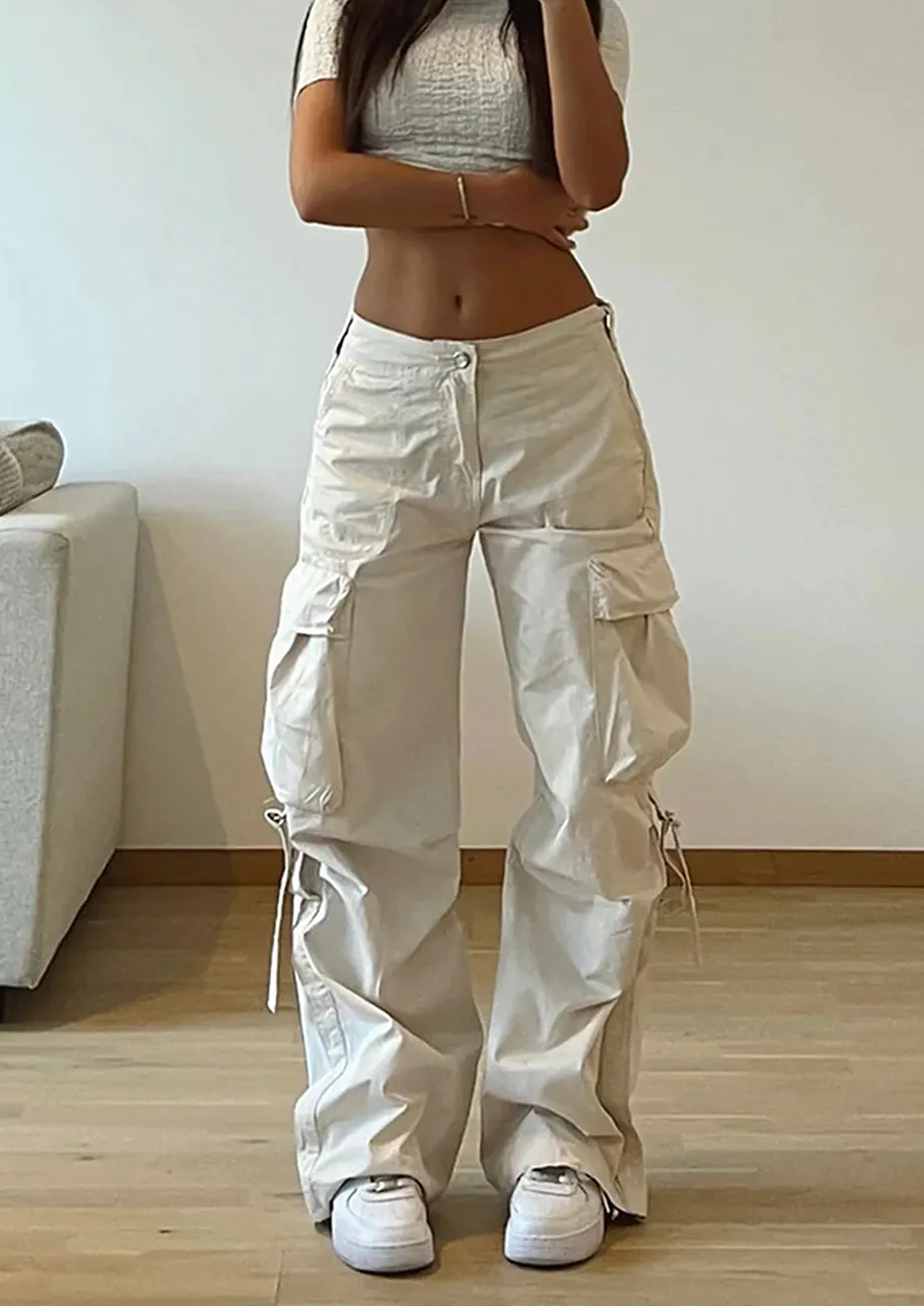 Buy LOOSE LOW-WAISTED STRAIGHT CARGO PANTS for Women Online in India
