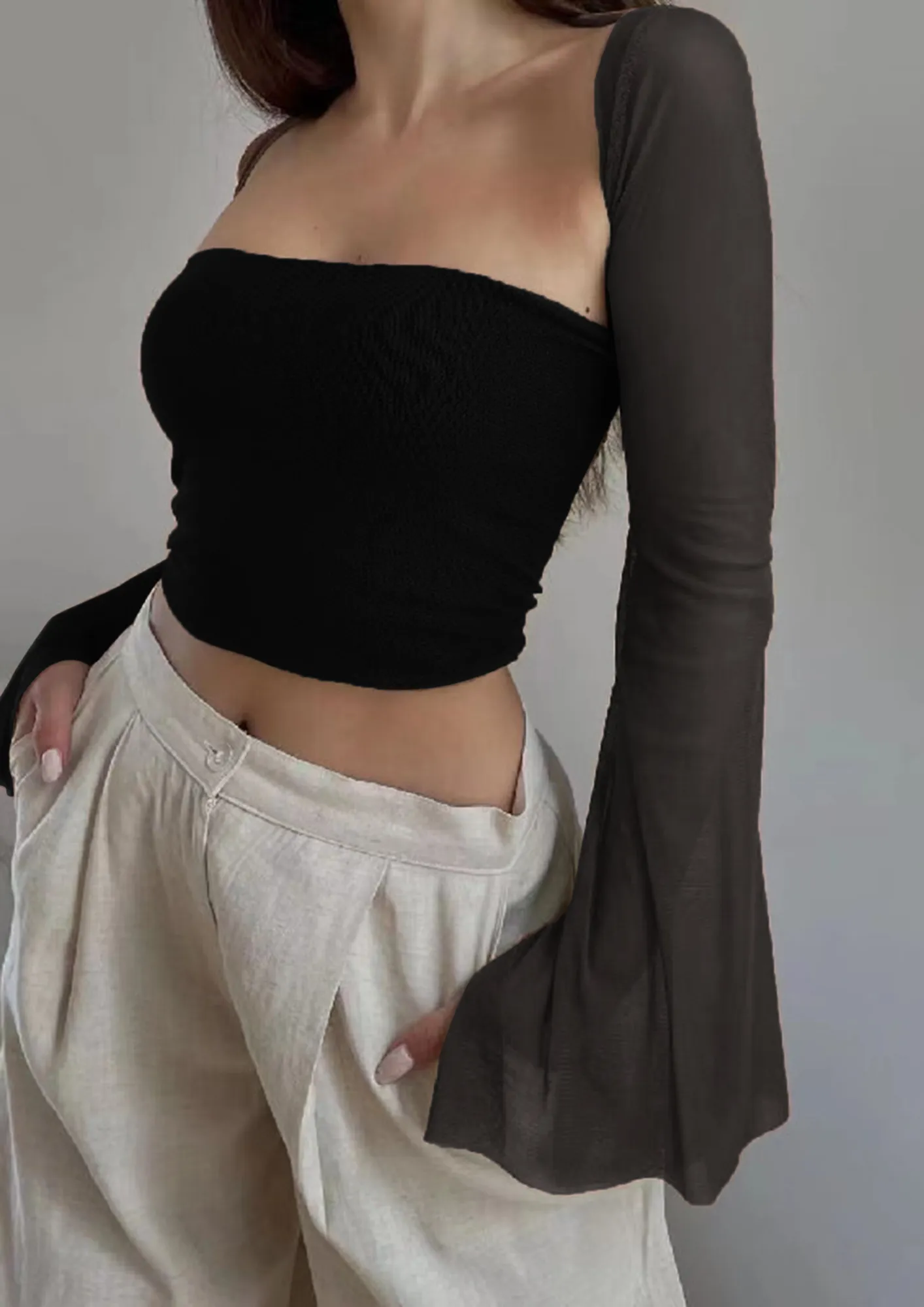 Andmary Lulu set tops BLACK ALL