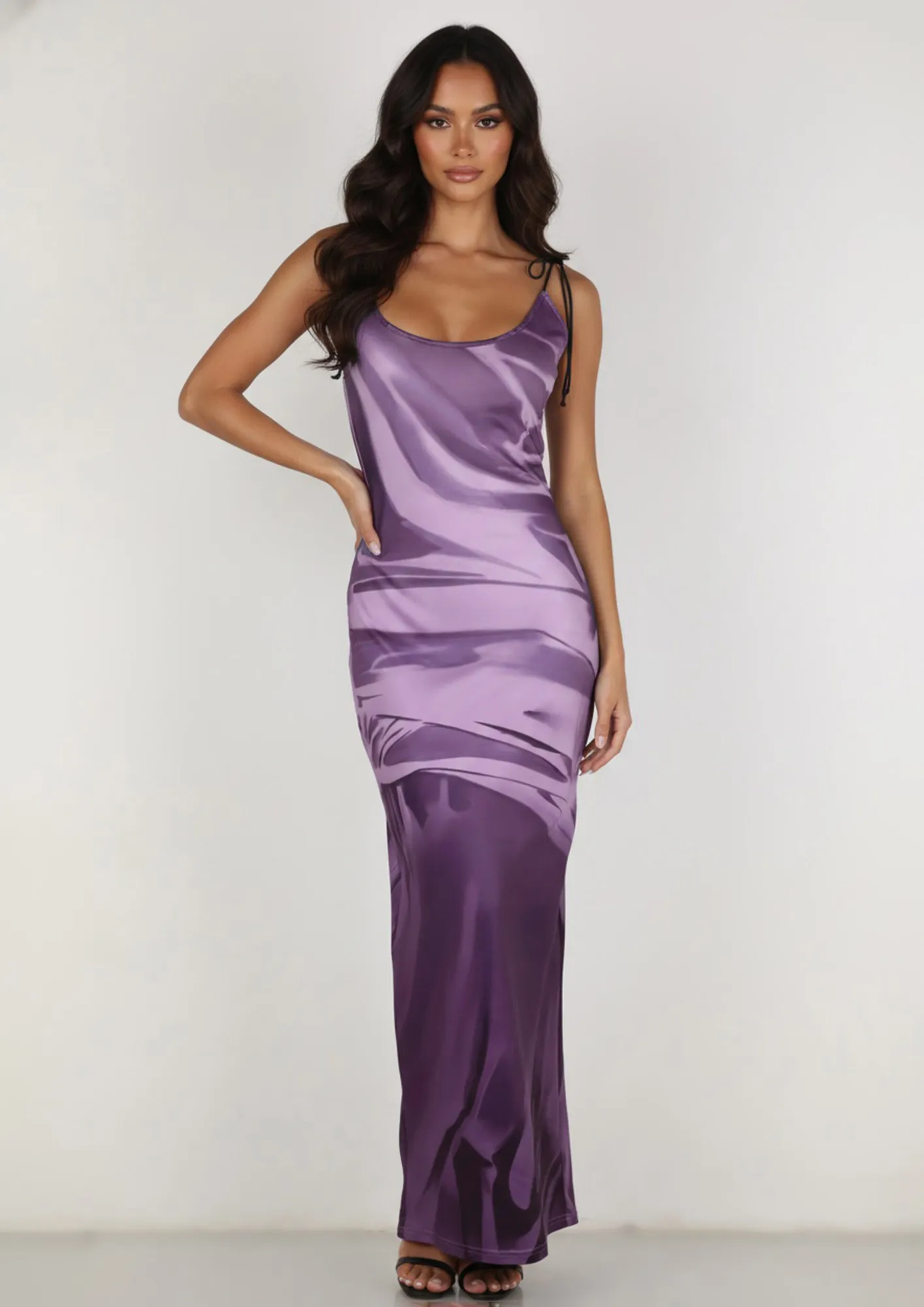 purple and black bodycon dress Ubuy Alex Evenings Purple Abstract Maxi Dress Size:X-Small Item runs true to two tone Black and Orange Floral