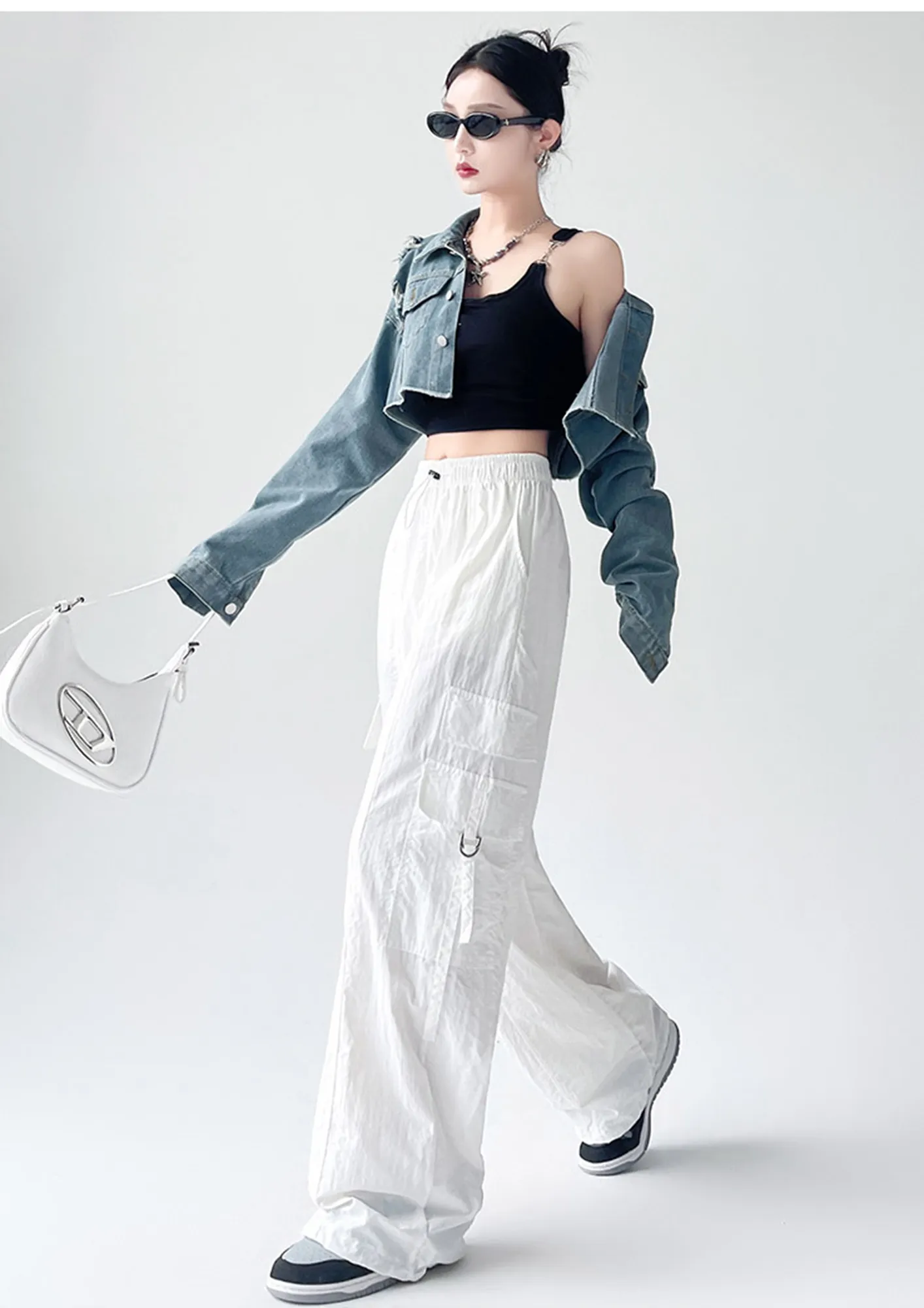 【HI FI FNK】Opening Parachute Nylon Pants wii-ripstop-polyamide-