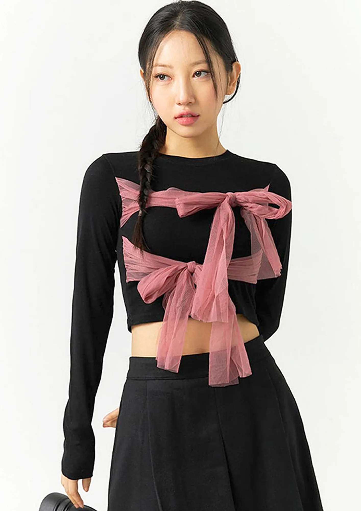 トップス andmary Lotta ribbon tops pink andmary / Lotta ribbon tops pink - メルカリ