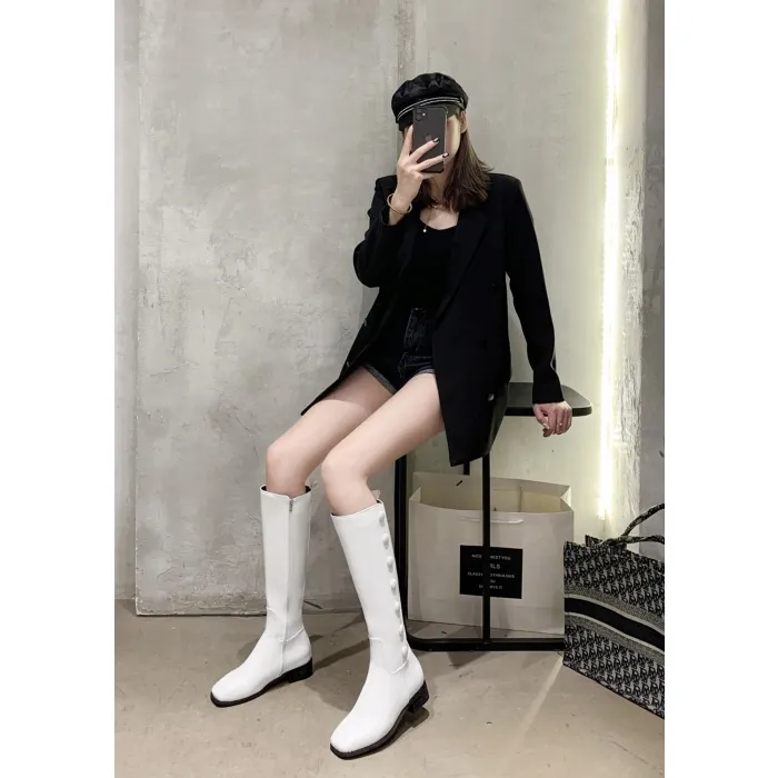 【関税込み】Leila Boots in White Leather _27a5190a.jpeg