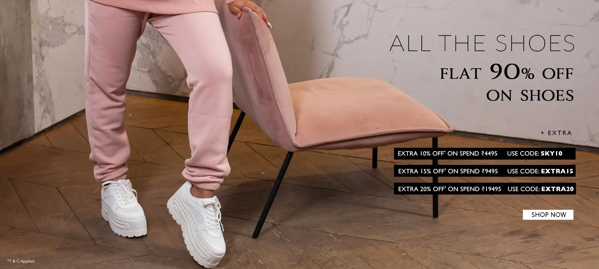 flat 90% off